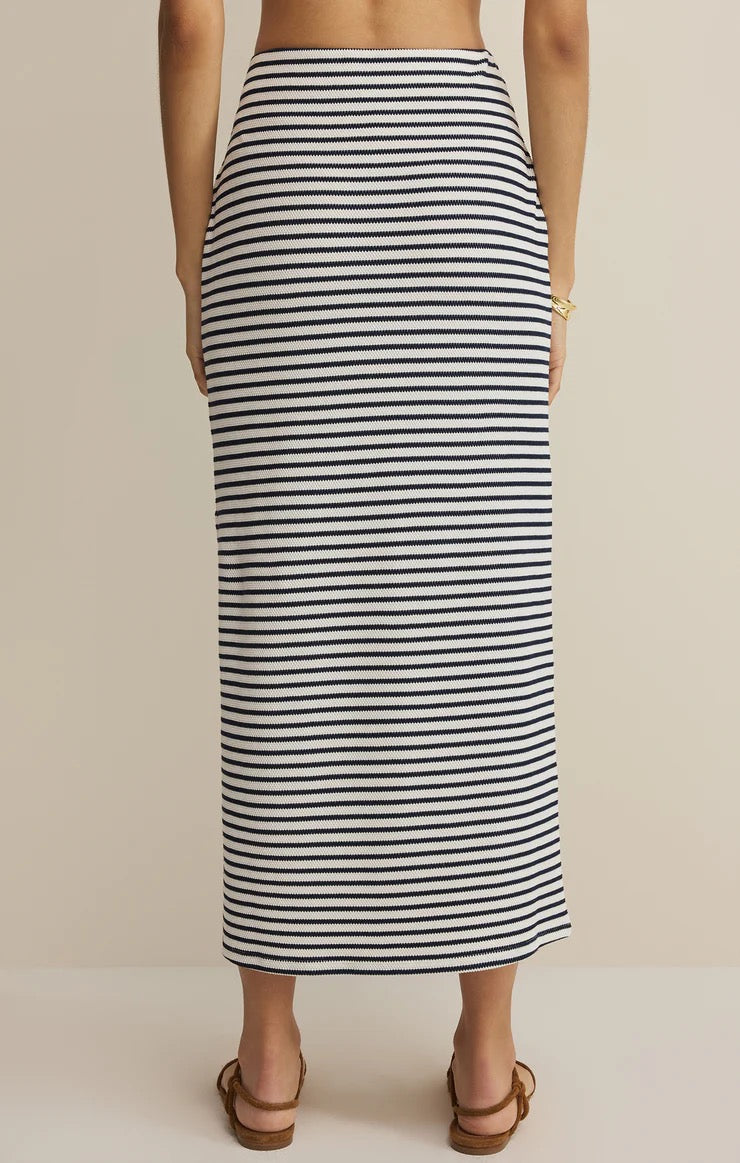 Ainslie Stripe Midi Skirt Eclipse