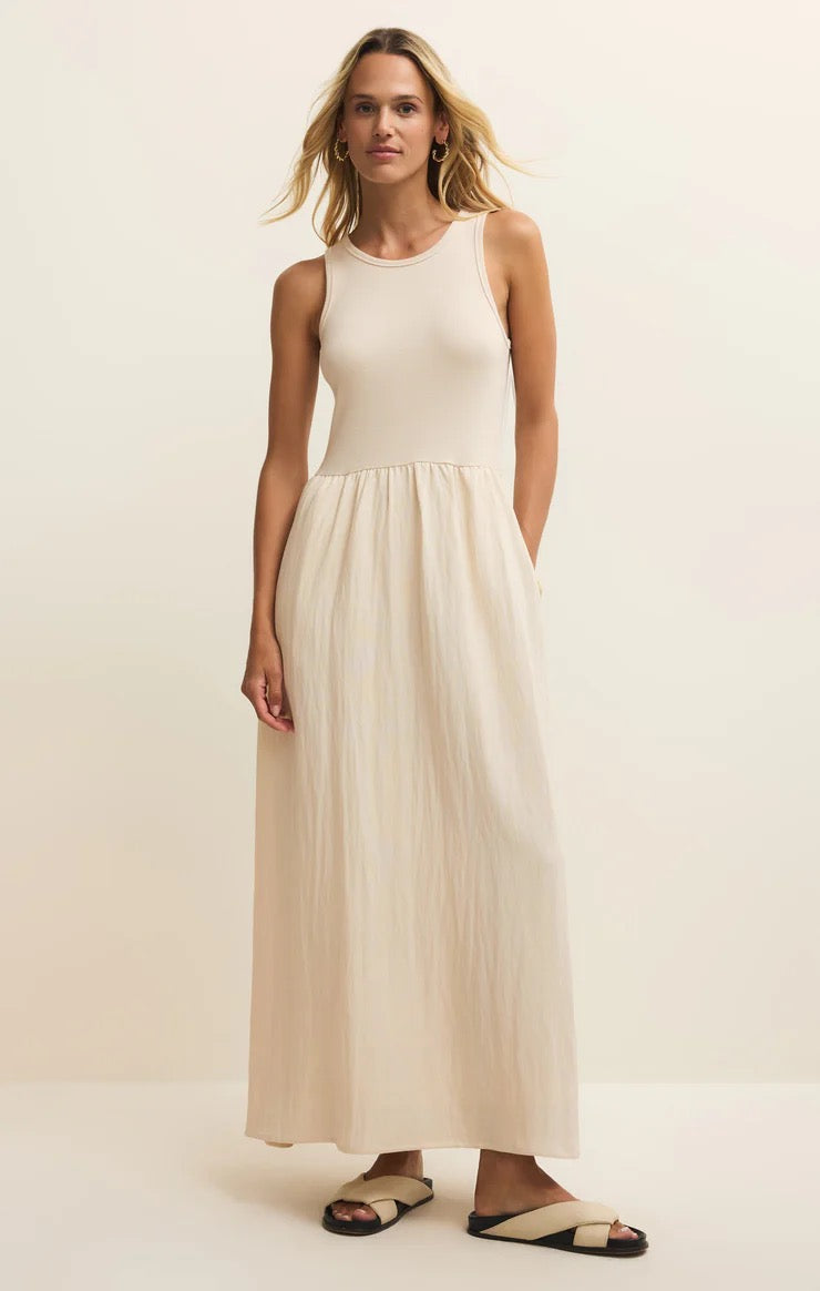 Charlotte Rib Midi Dress Crystal