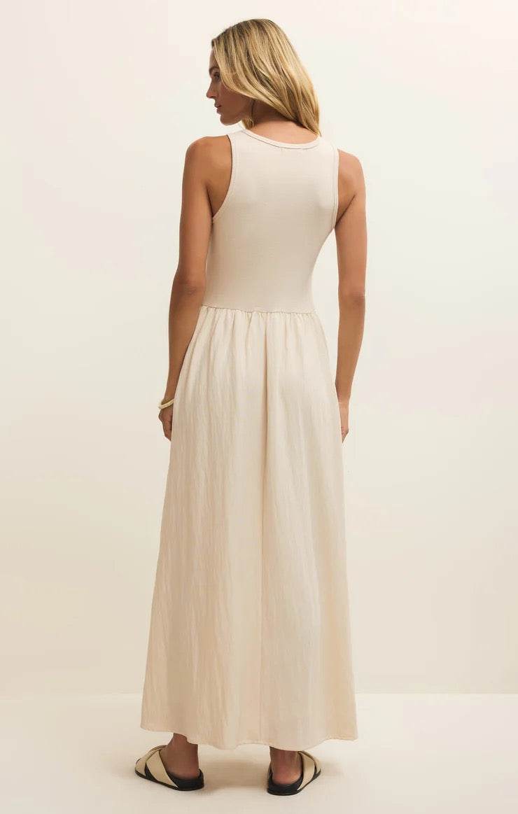 Charlotte Rib Midi Dress Crystal