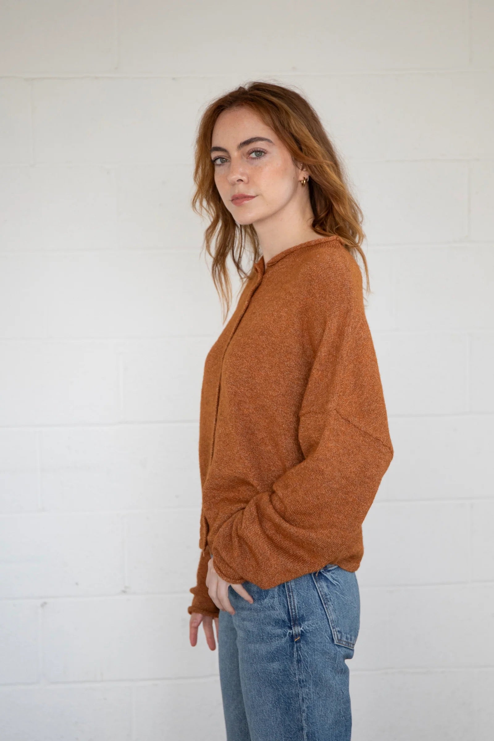 Piper Cardigan Rust