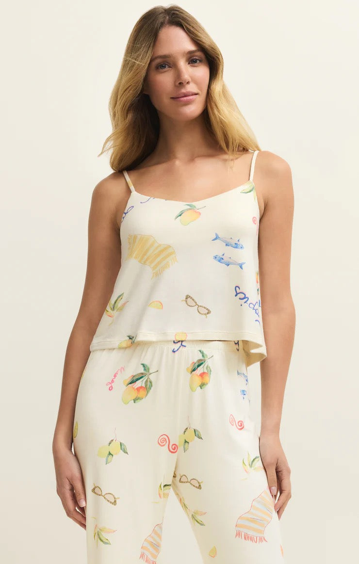 Marbella Cropped Silky Jersey Cami