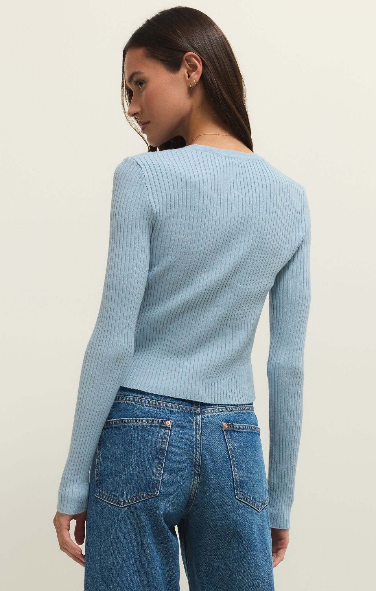 Patrice Rib Cardigan Coastal