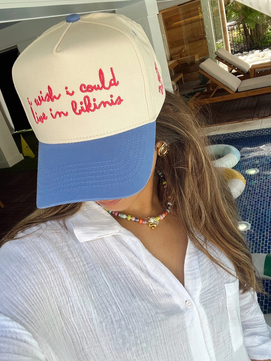 I Wish I Could Live in Bikinis Trucker Hat