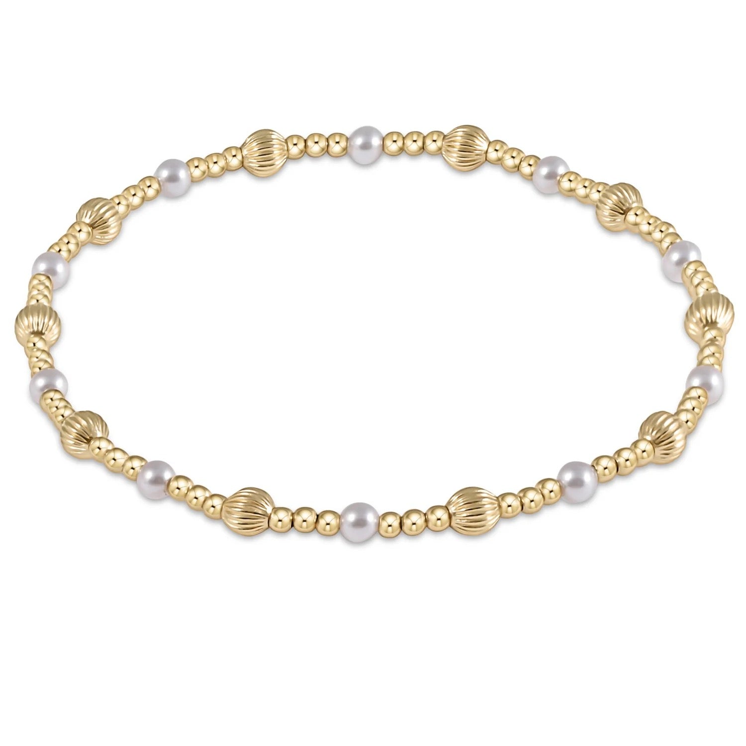 dignity sincere pattern 4mm bead bracelet pearl