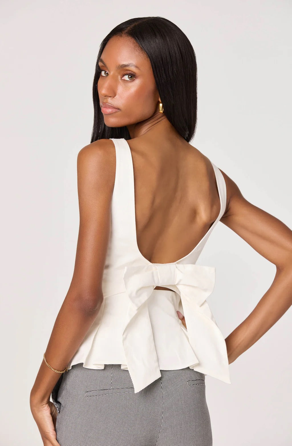 Viki Bow Back Peplum Top