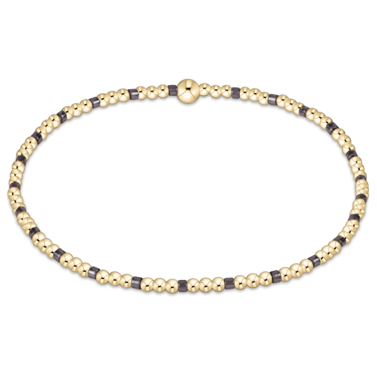 hope sincerity pattern 2mm bead bracelet - taupe with a twist