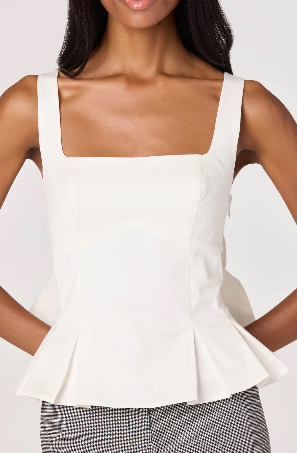 Viki Bow Back Peplum Top