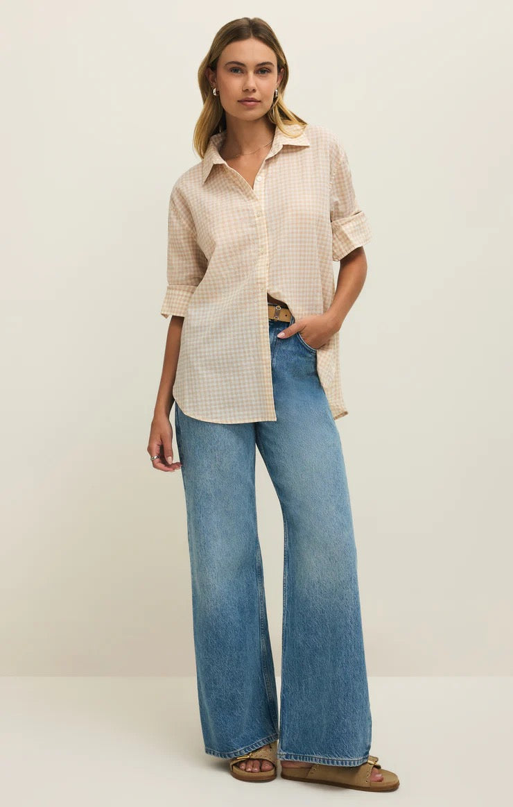 Seaport Button Up Top Parchment