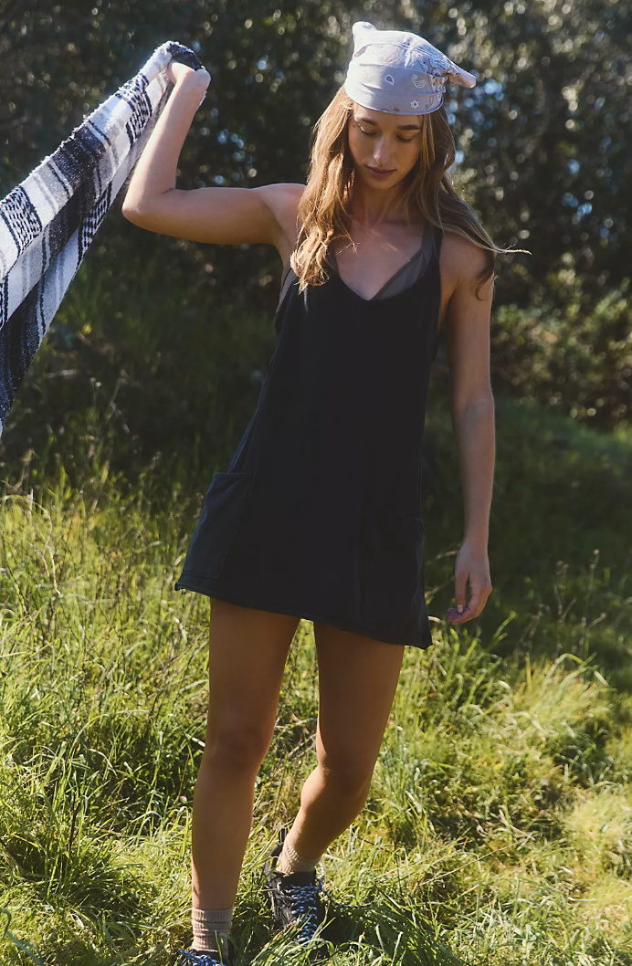 Hot Shot Mini Dress-Black