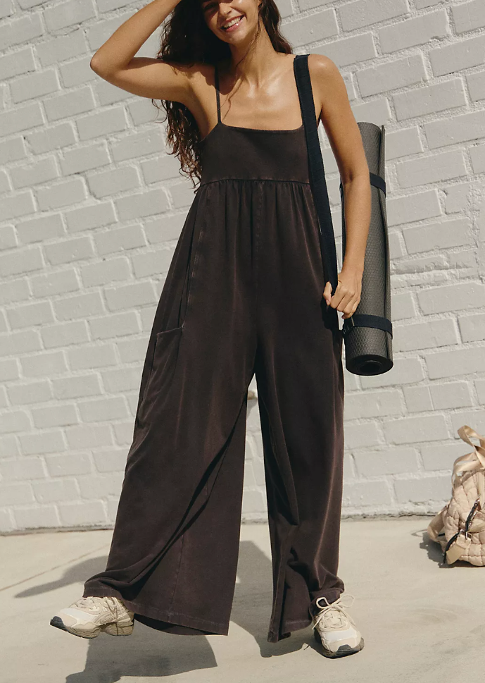 Hot Shot Strappy Onesie-Black
