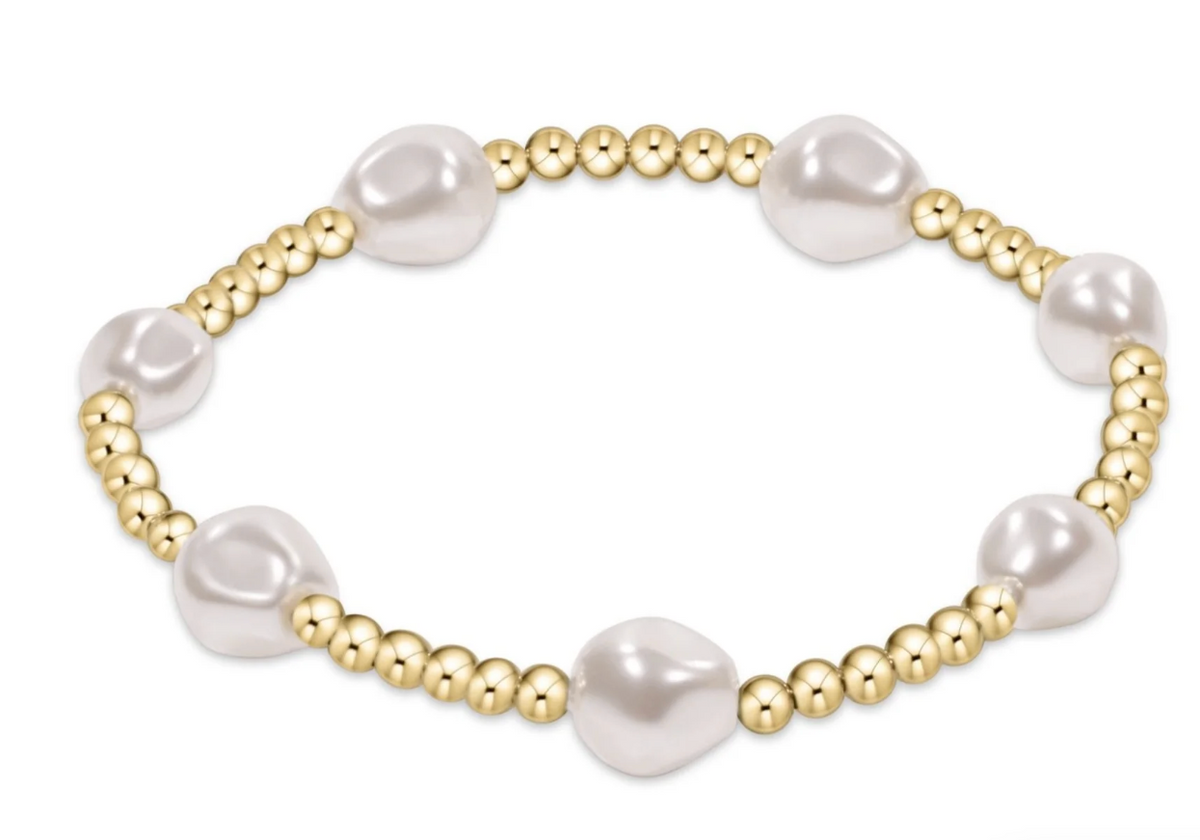 admire pearl 3mm gold bracelet