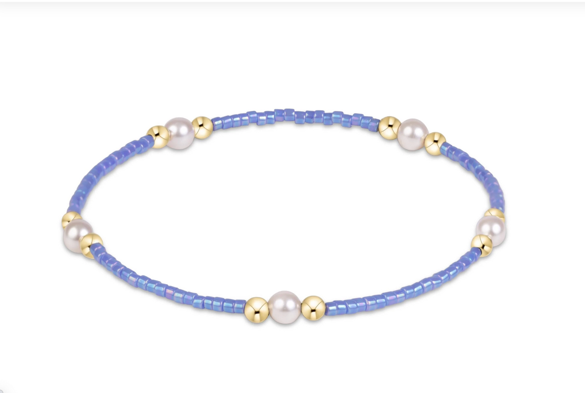 hope purpose pearl bracelet-bright blue