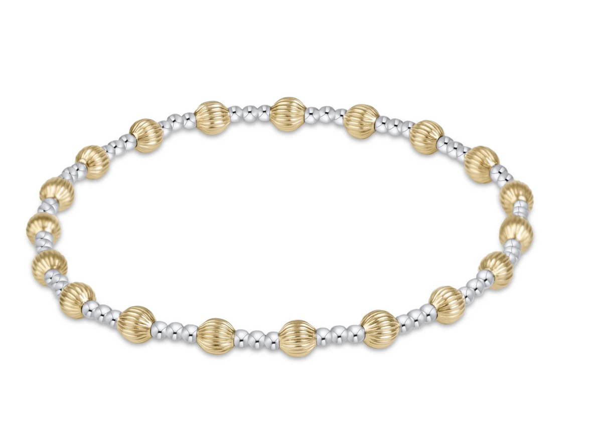 Dignity Sincerity mixed metal 4mm bracelet