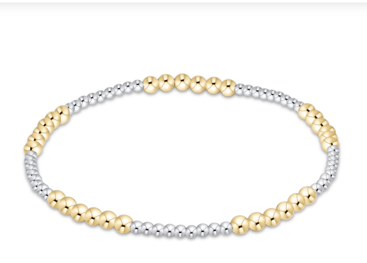 Blissful mixed metal 3mm braclelet