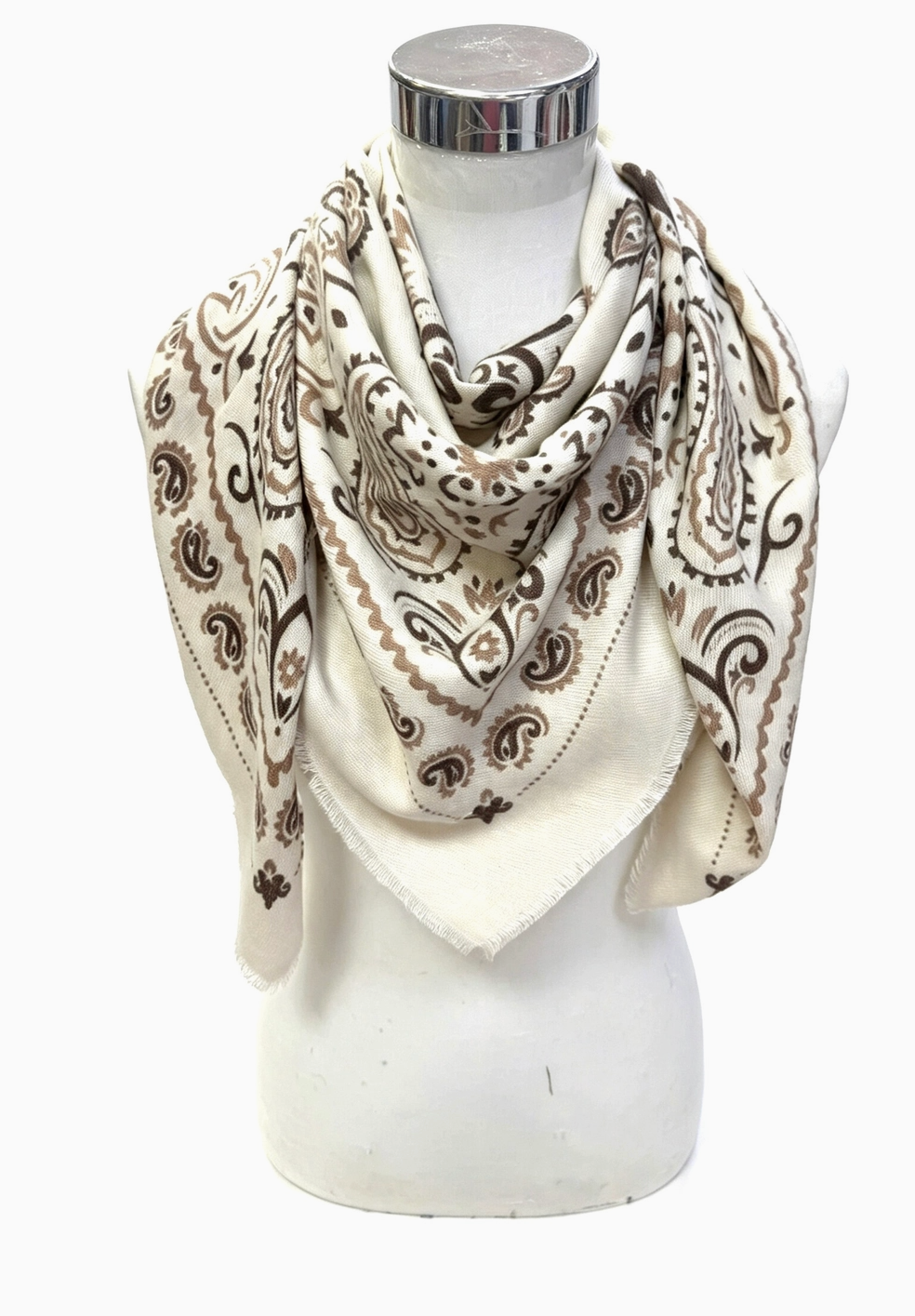 Large Bandana Scarf-Taupe
